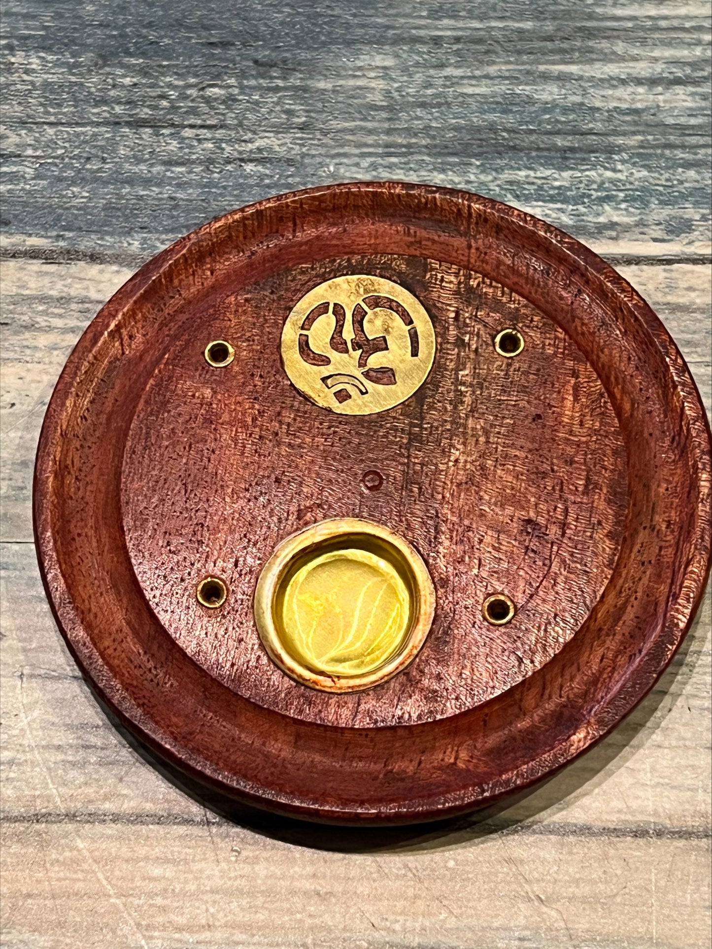 Circular  Wooden Incense Holder