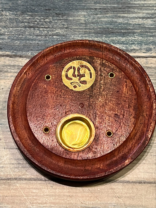 Circular  Wooden Incense Holder