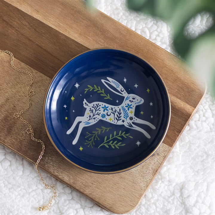 Leaping Hare Ceramic Trinket Dish