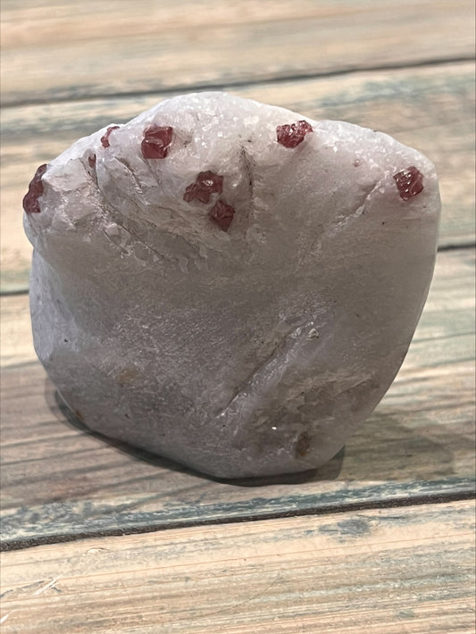 Red Spinel on White Matrix