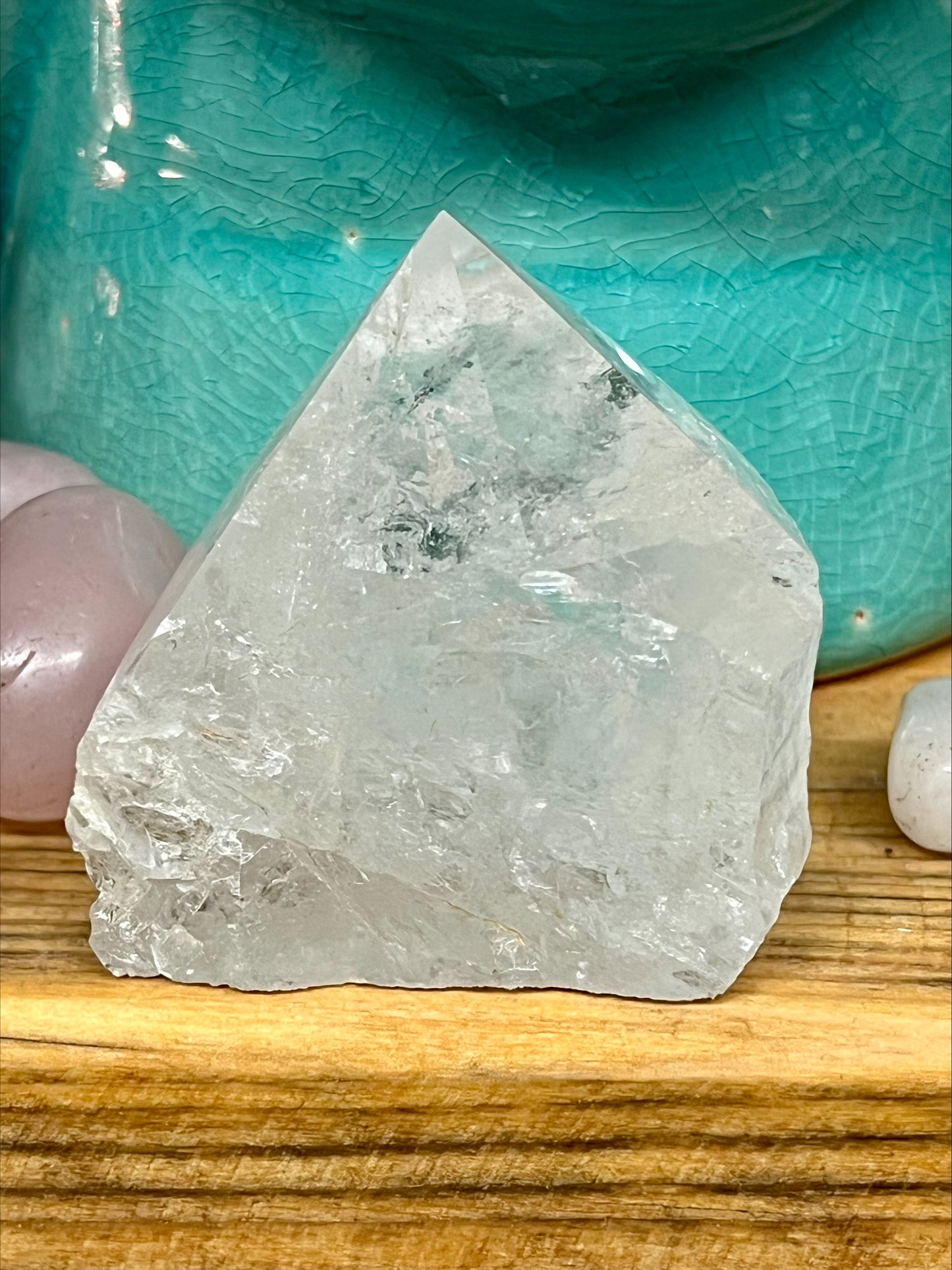 Clear Quartz Cut Base Point