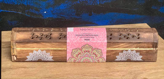 Wooden Incense Box - Rose