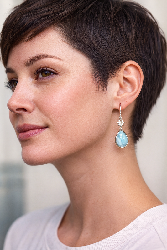 Larimar Drop Earrings