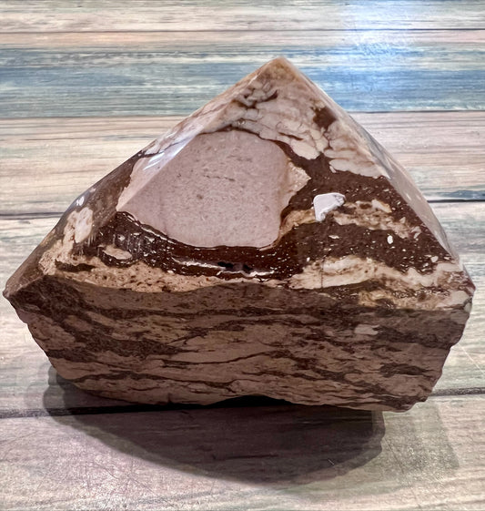 Zebra Jasper Cut Base Point