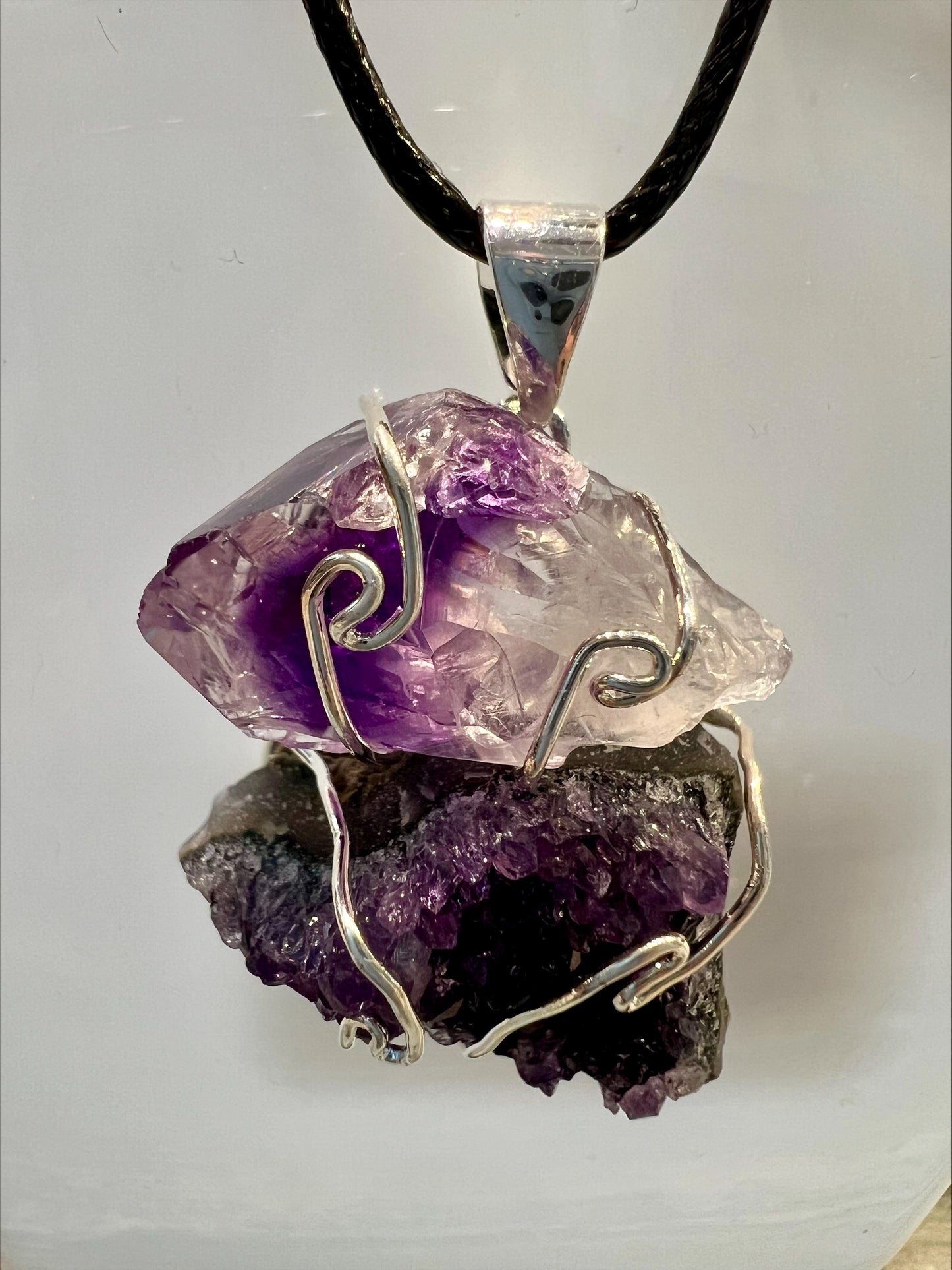 Dual Amethyst Pendant