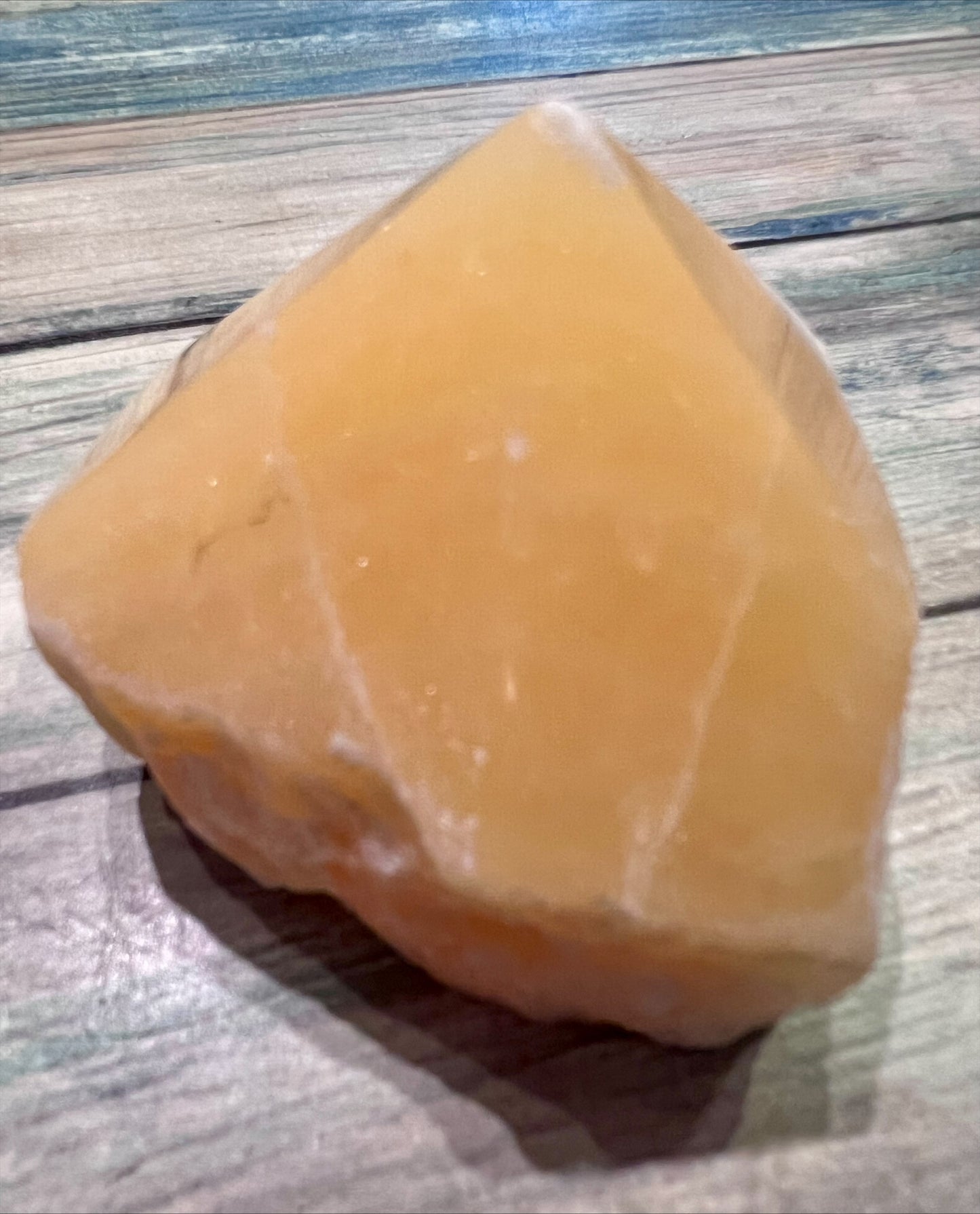 Yellow Calcite Cut Base Point