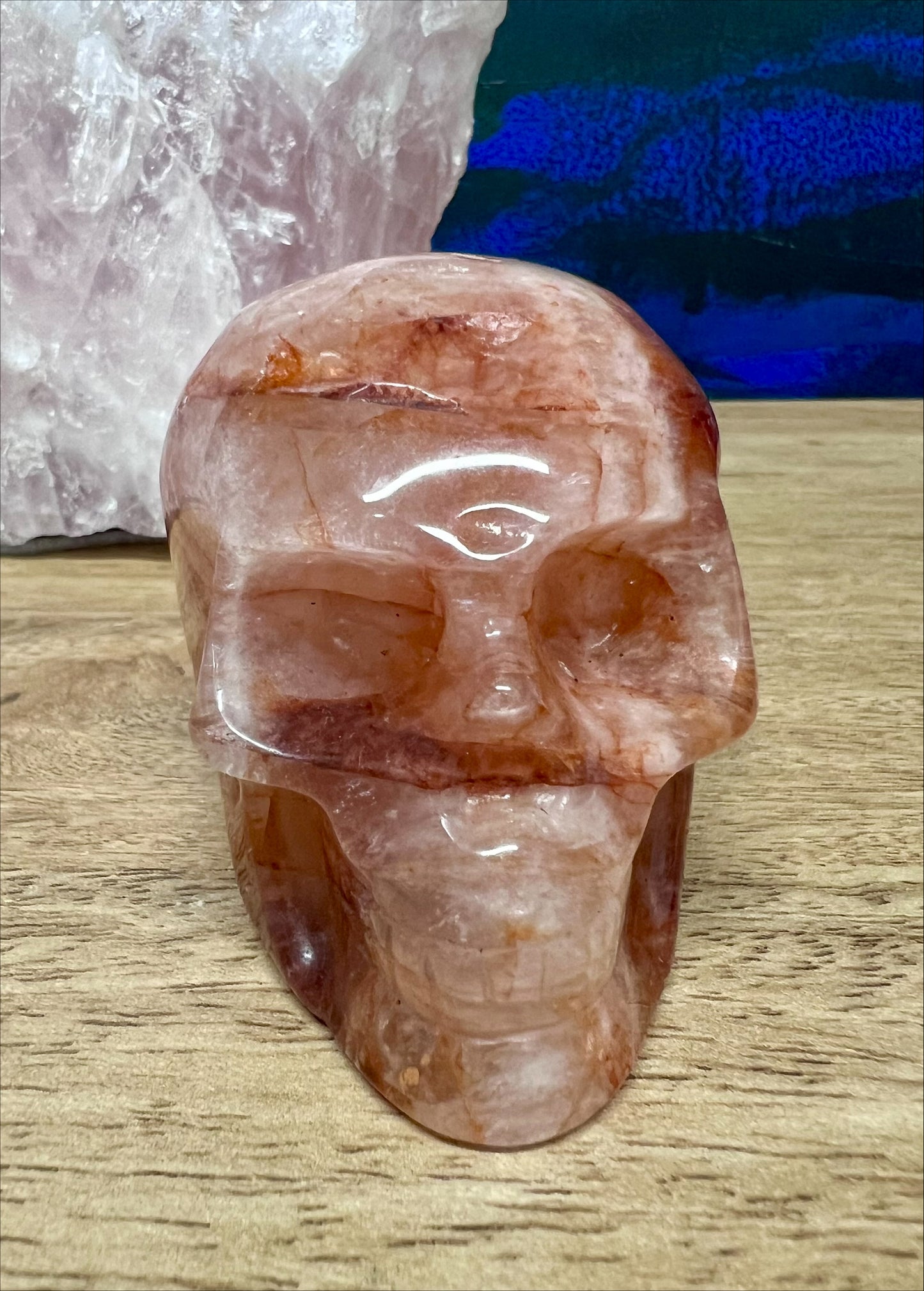 Red Hematoid  Crystal Skull