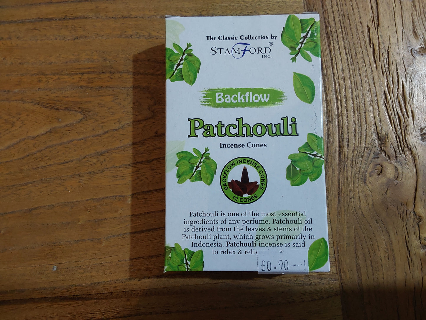 Patchouli Backflow Stamford Incense Cones