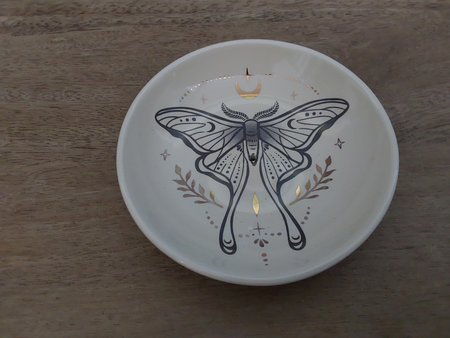 Luna Moth Ceramic Incense Stick Holder