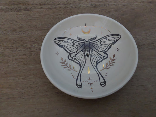 Luna Moth Ceramic Incense Stick Holder