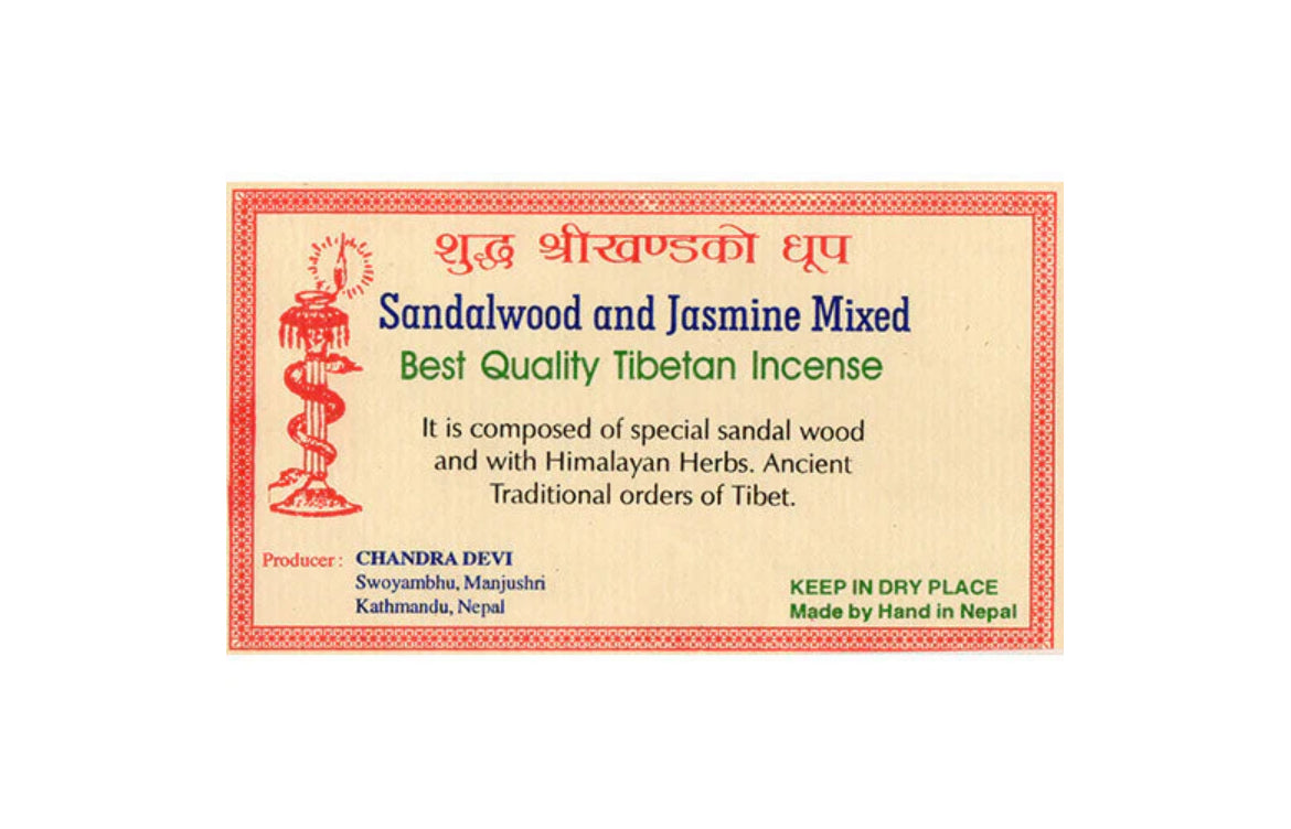 Sandalwood and Jasmine Tibetan Incense