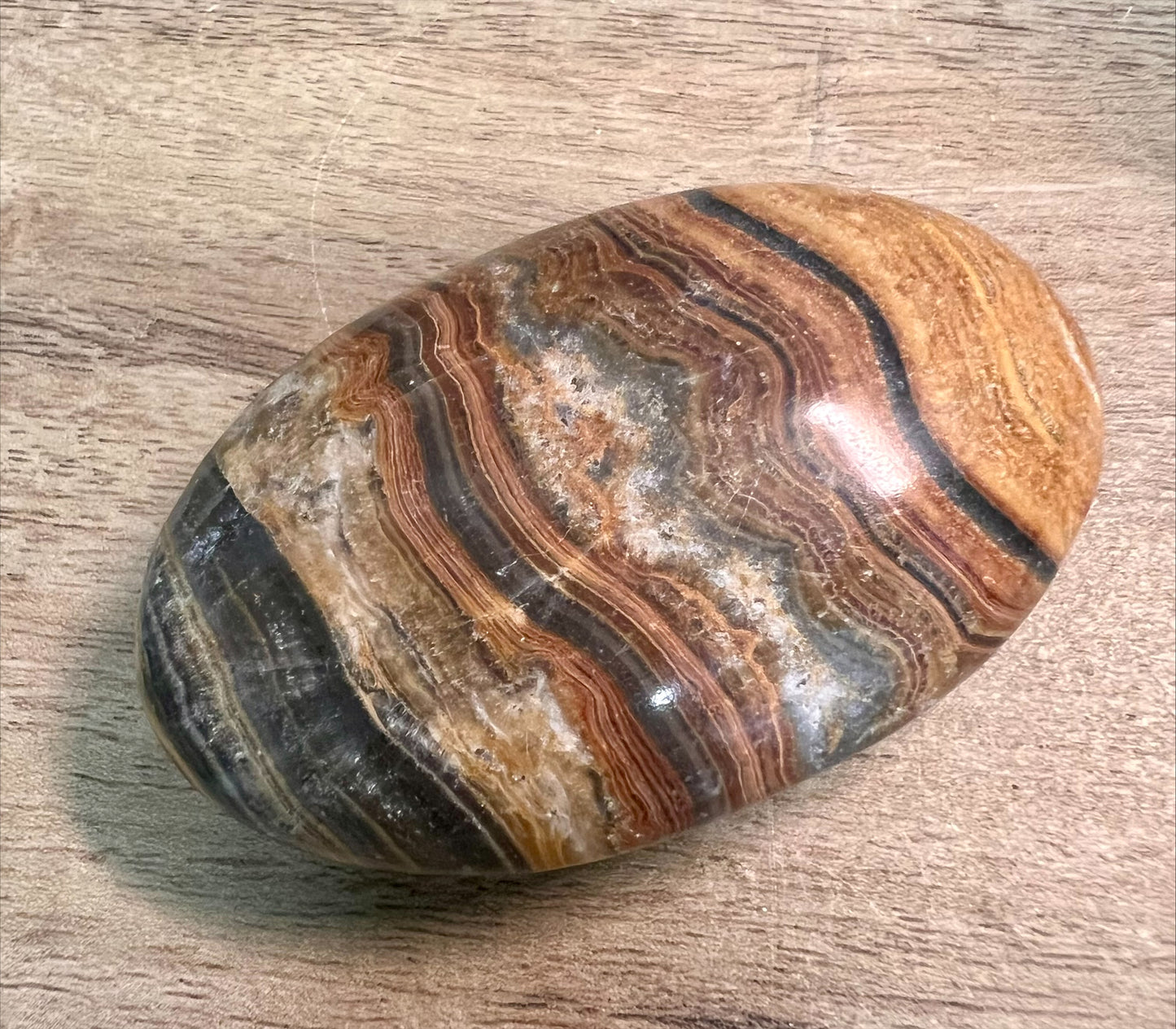 Bumblebee Jasper Palm Stone