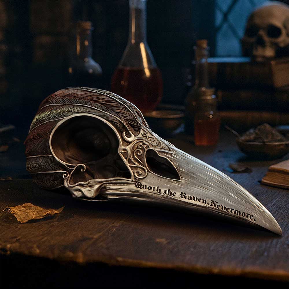 Quoth the Raven Skull 20.2cm