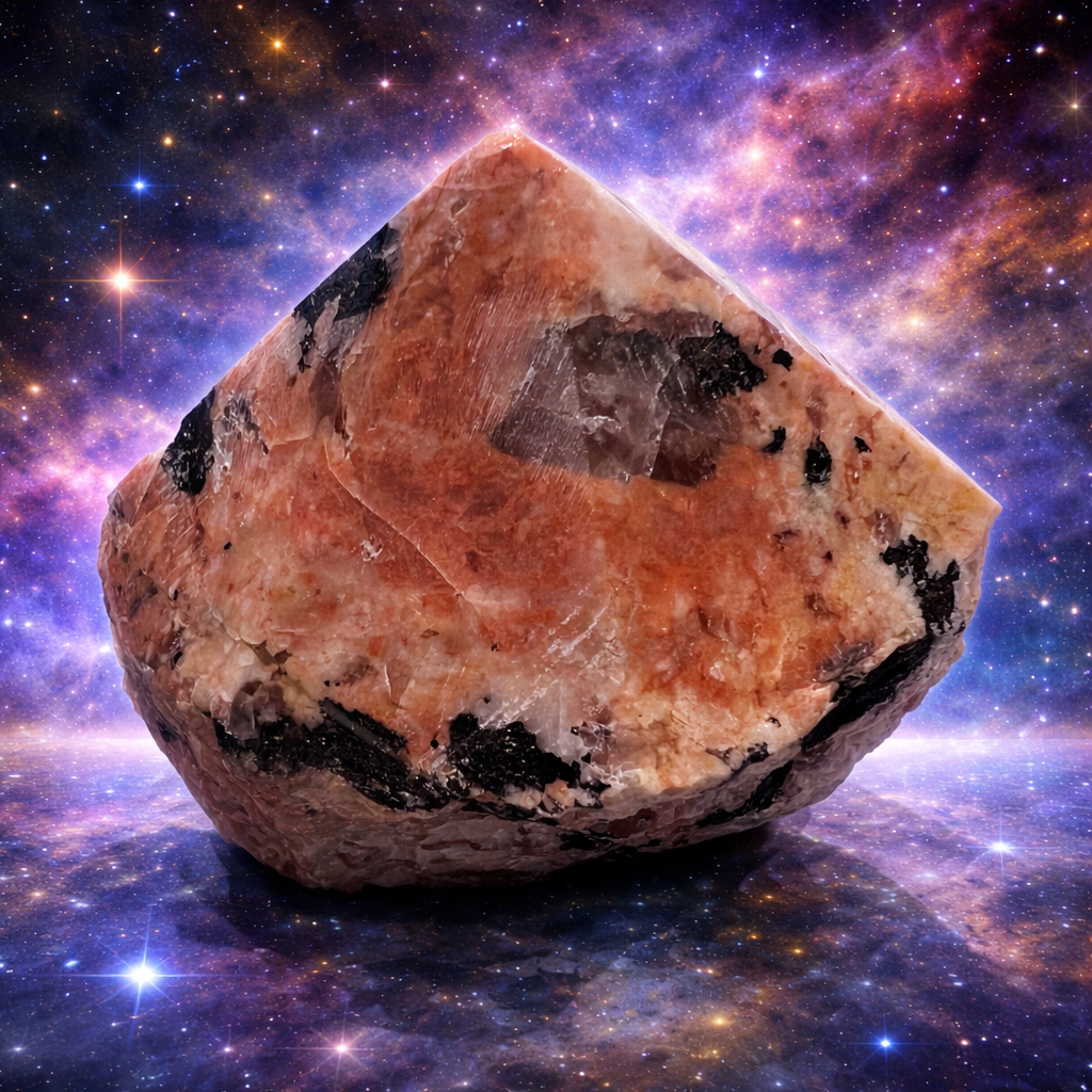 Peach Moonstone and Tourmaline