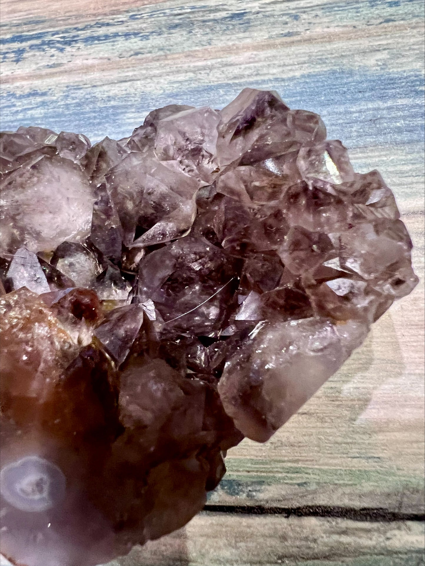 Amethyst,  Blue Lace Agate and Calcite Cluster
