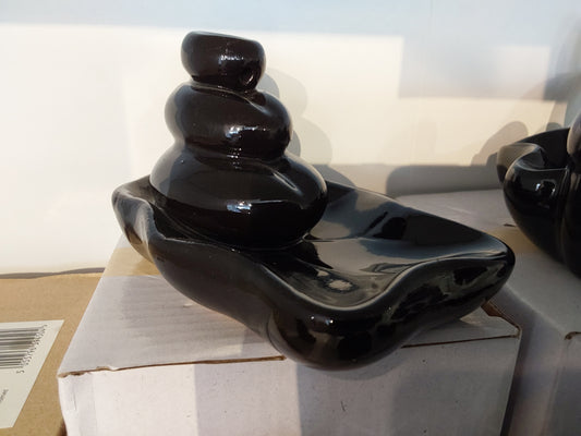 Black Three pebbles backflow burner