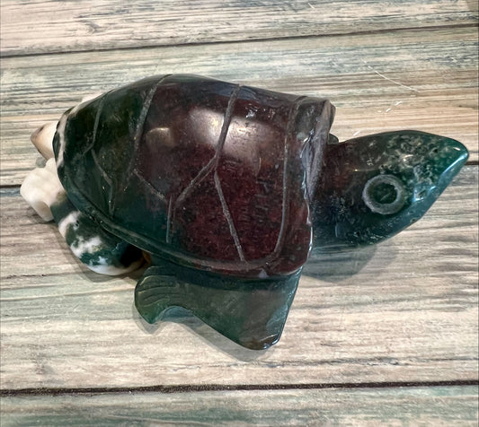 Moss Agate Turtle