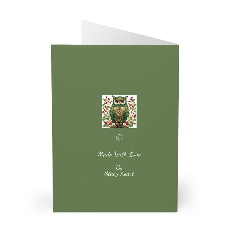 Christmas Greeting Card - Festive Owl