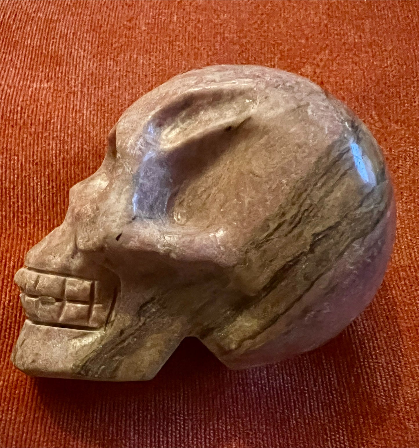 Rhodochrosite Crystal Skull