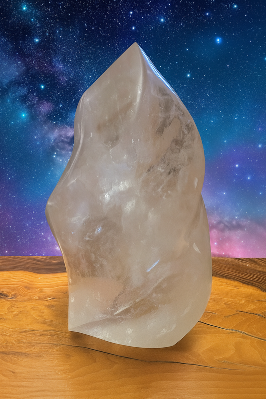 Clear Quartz Crystal Flame