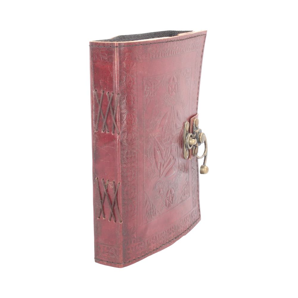 Pentagram Leather Journal with lock 15 21cm