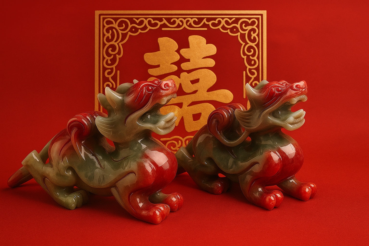 Chinese Jade Foo Dogs