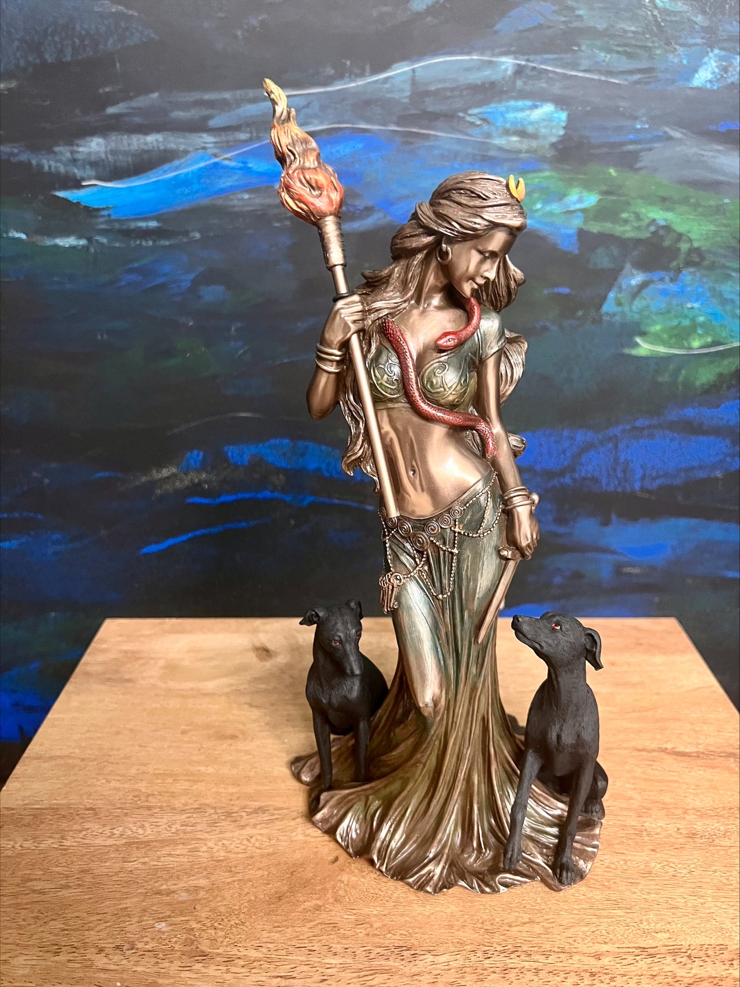 Hecate Moon Goddess statue 34cm