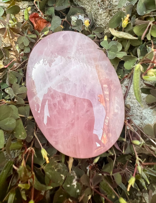 Rose Quartz Palm Stone