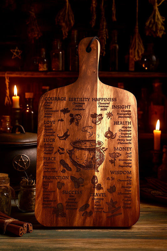 Wellbeing Kitchen Witch Chopping Board