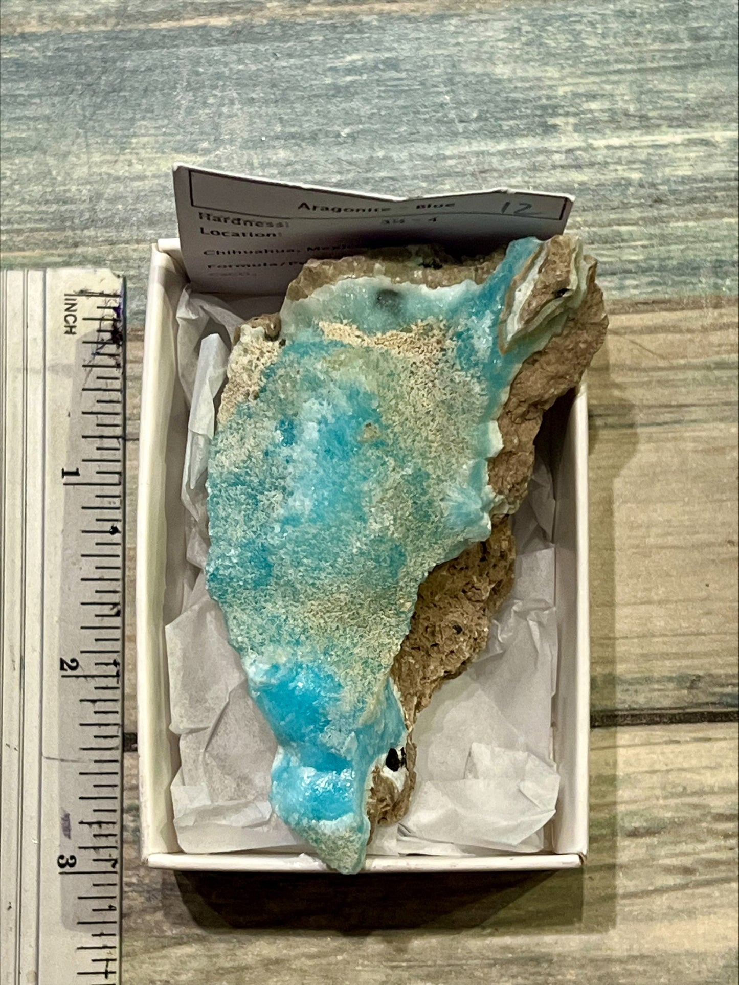 Blue Aragonite Specimen