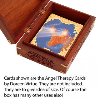 Ornate Wooden Box with Brass Corners
