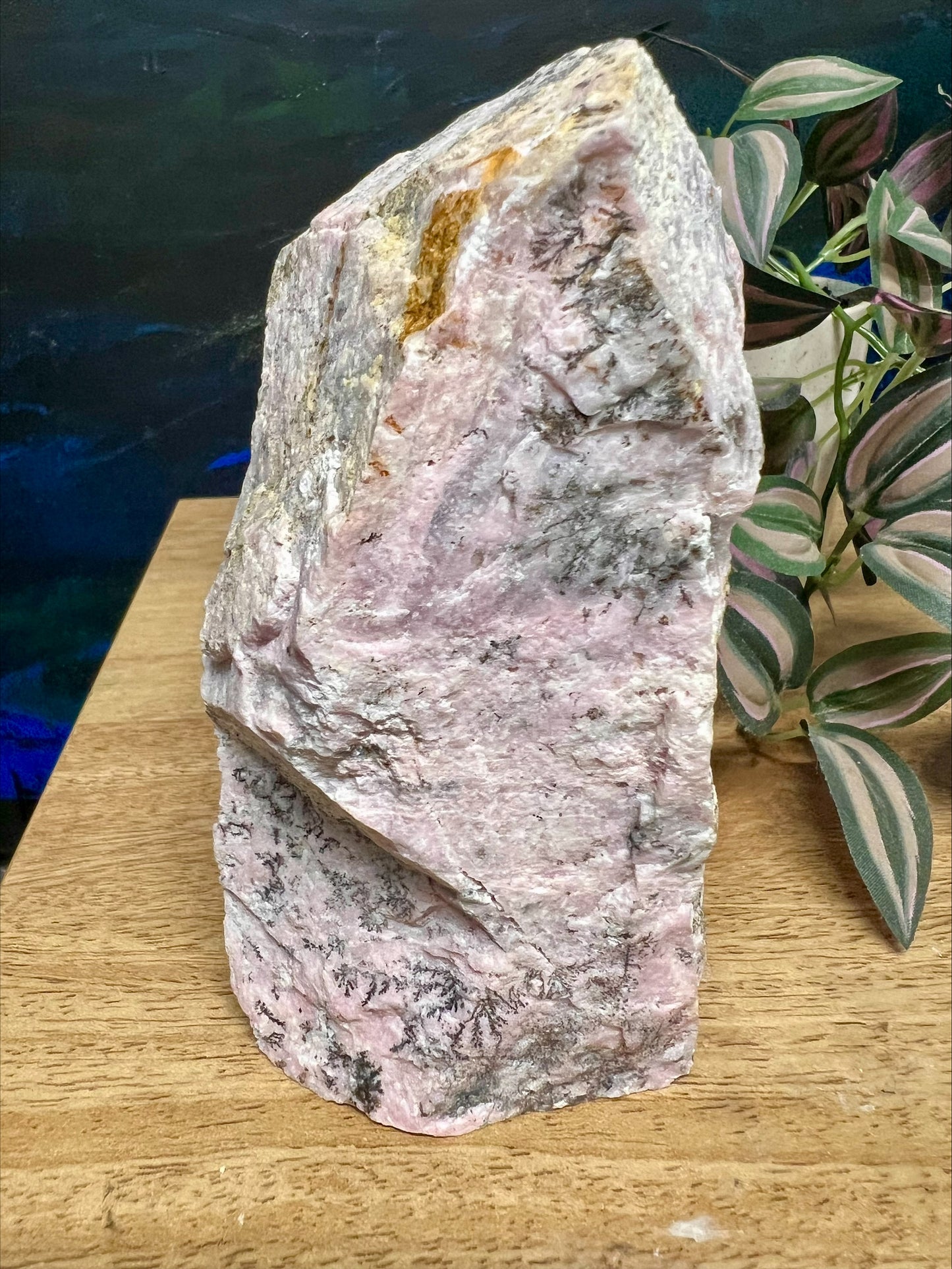 Dendritic Rhodonite Cut Base