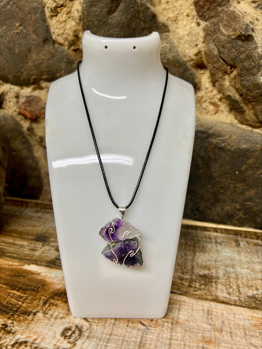 Dual Amethyst Pendant
