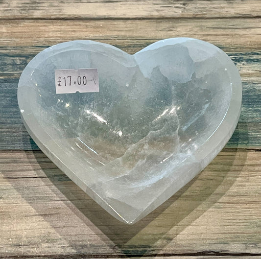 Selenite Heart Shape Bowl
