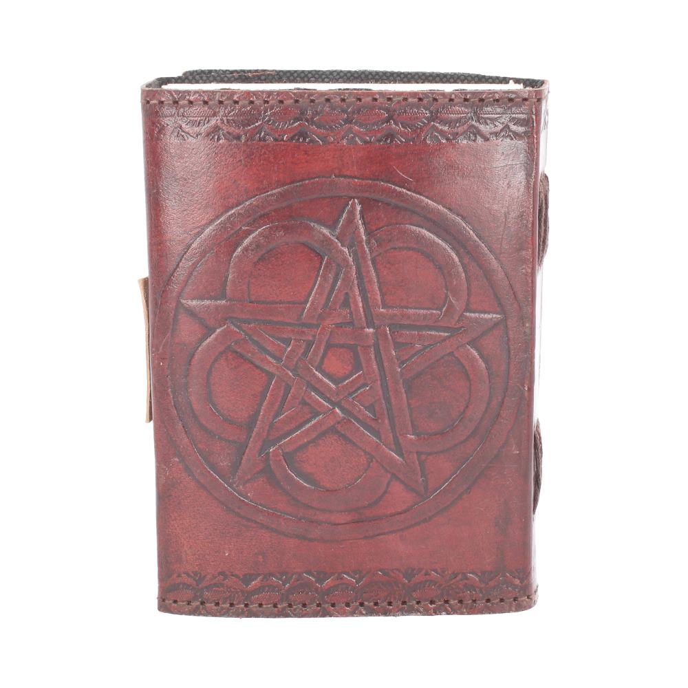 Pentagram Leather Embossed Journal and Lock 18cm