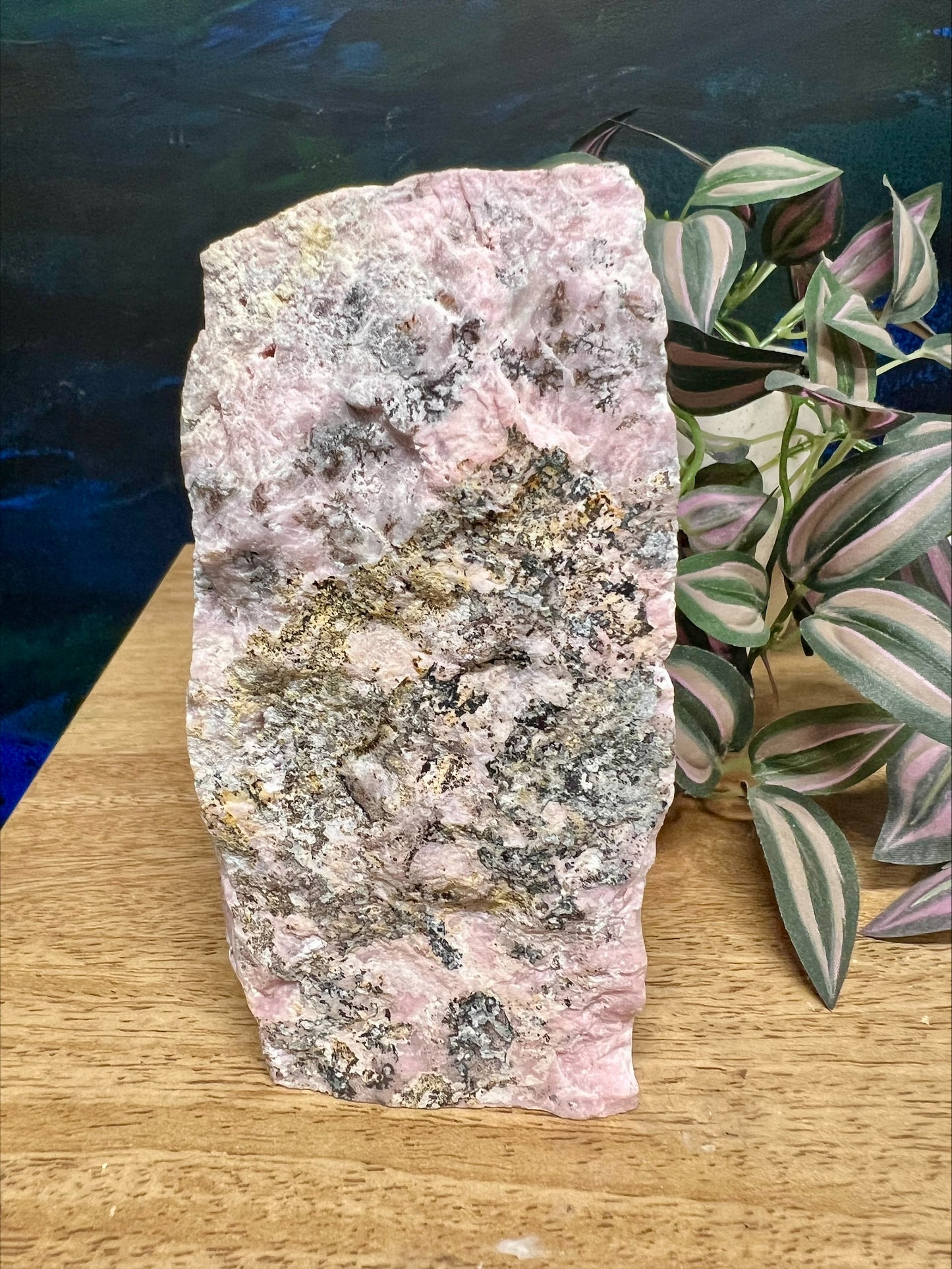 Dendritic Rhodonite Cut Base