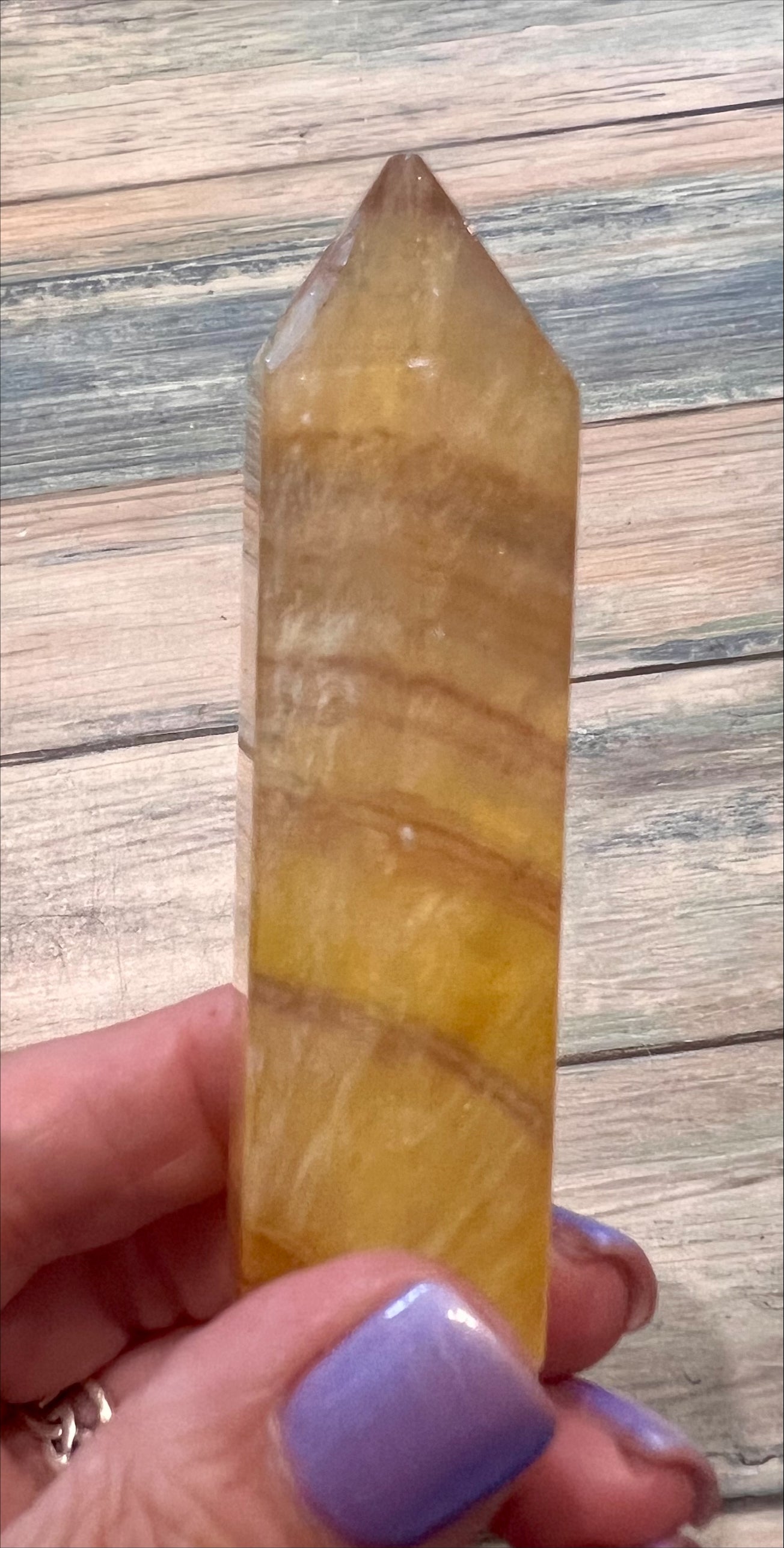 Orange Fluorite Point
