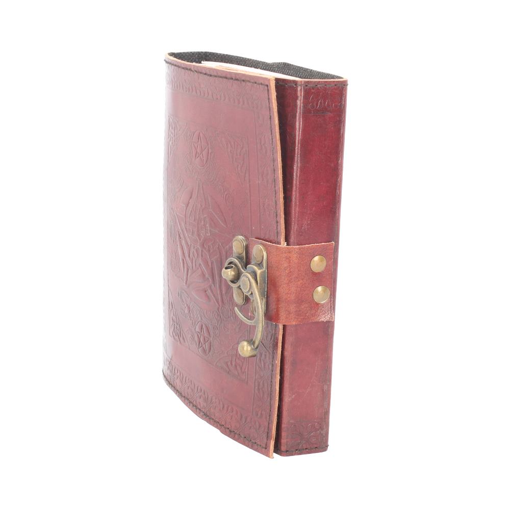 Pentagram Leather Journal with lock 15 21cm