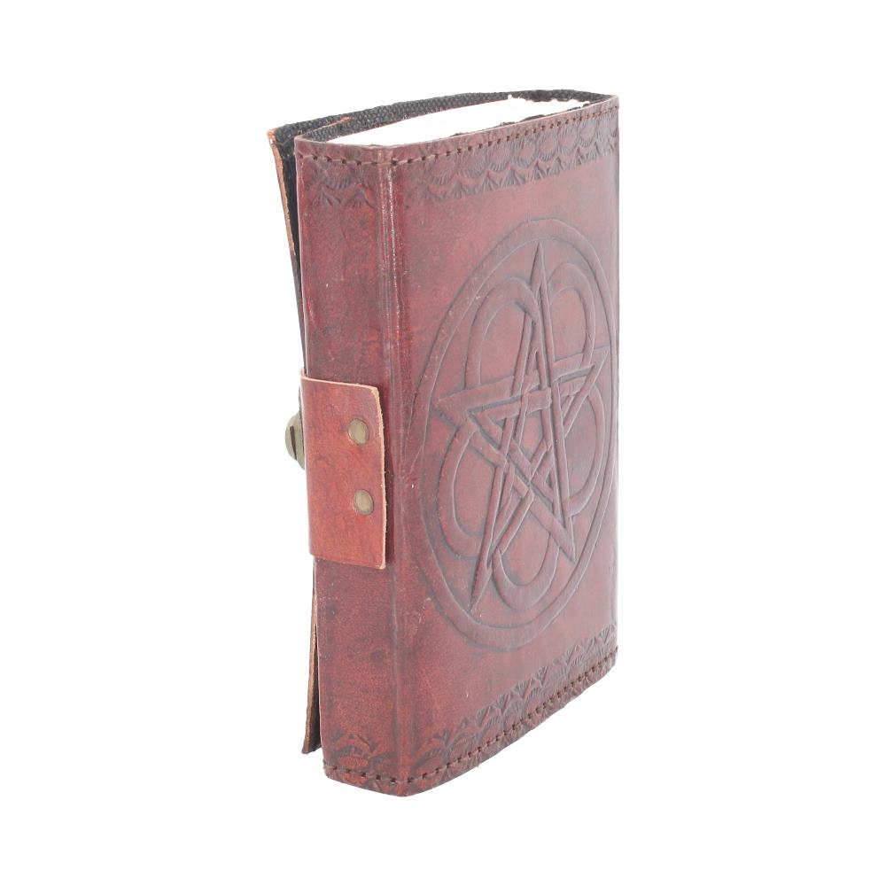 Pentagram Leather Embossed Journal and Lock 18cm