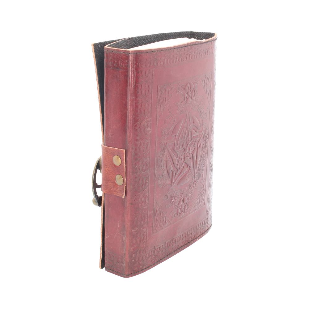 Pentagram Leather Journal with lock 15 21cm