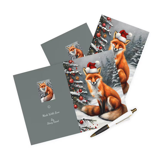 Christmas Greeting Card - Festive Fox