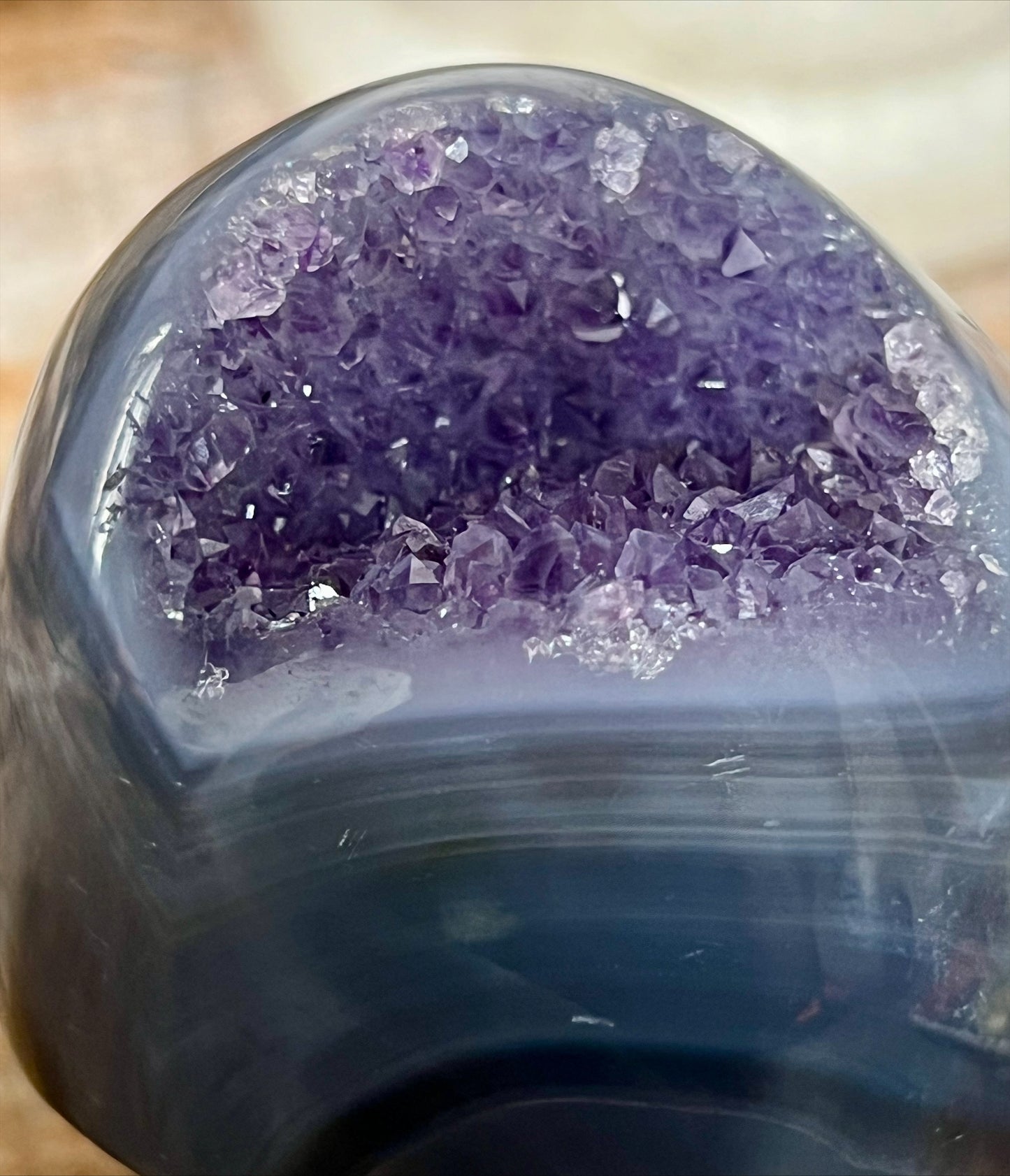 Mushroom - Amethyst with druzy