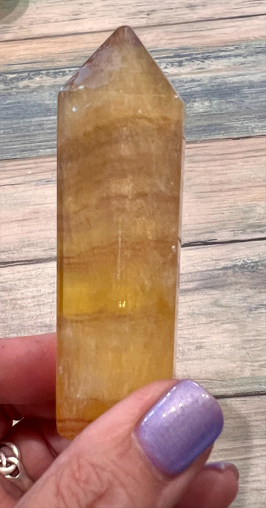 Orange Fluorite Point