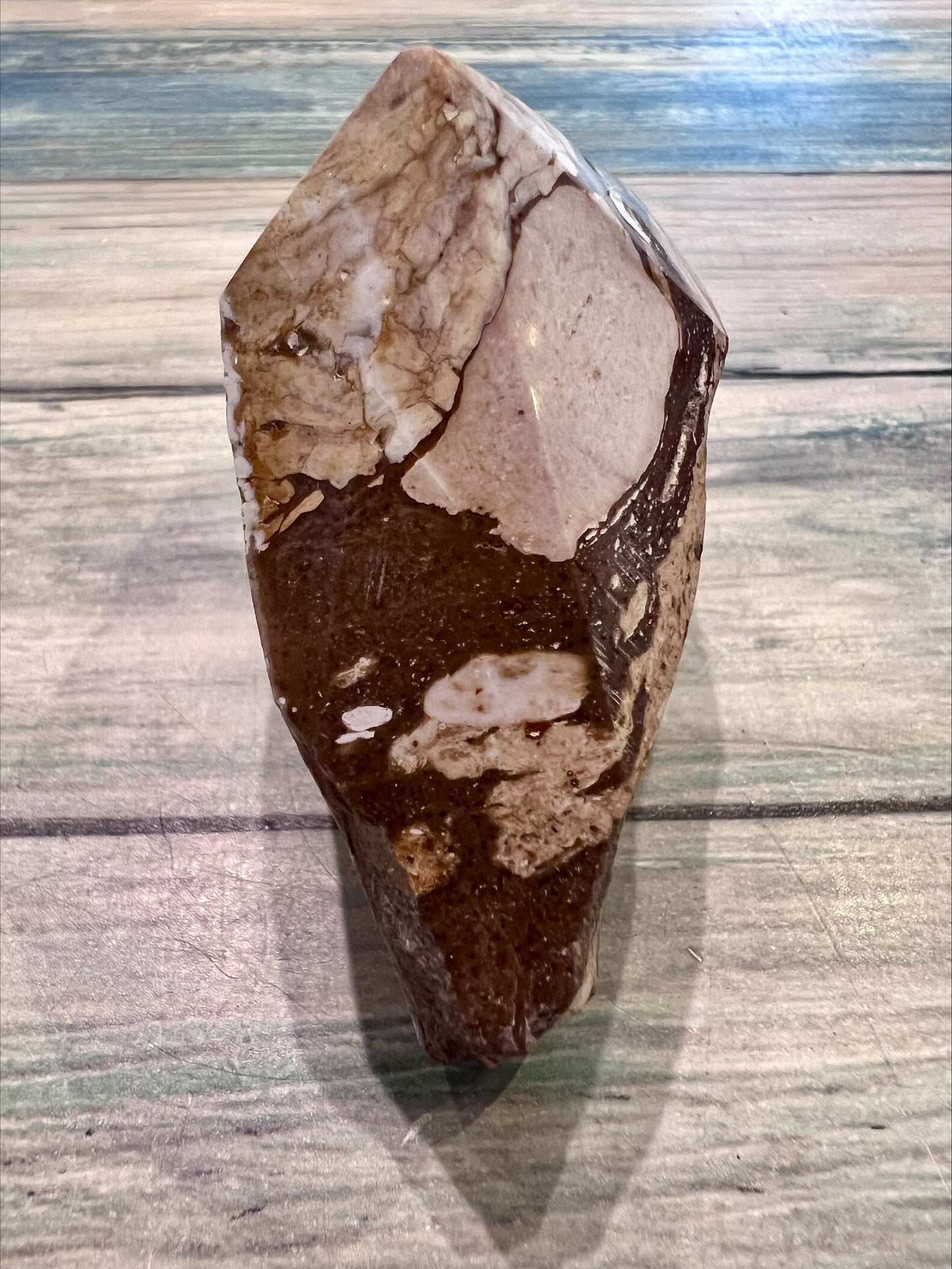 Zebra Jasper Cut Base Point