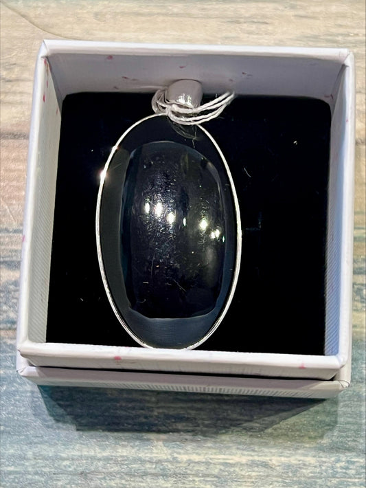 Whitby Jet in Silver Pendant