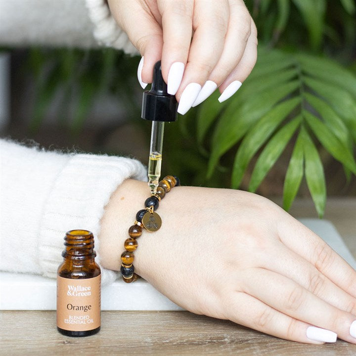 Confidence Tigers Eye Orange Essential Oil Bracelet