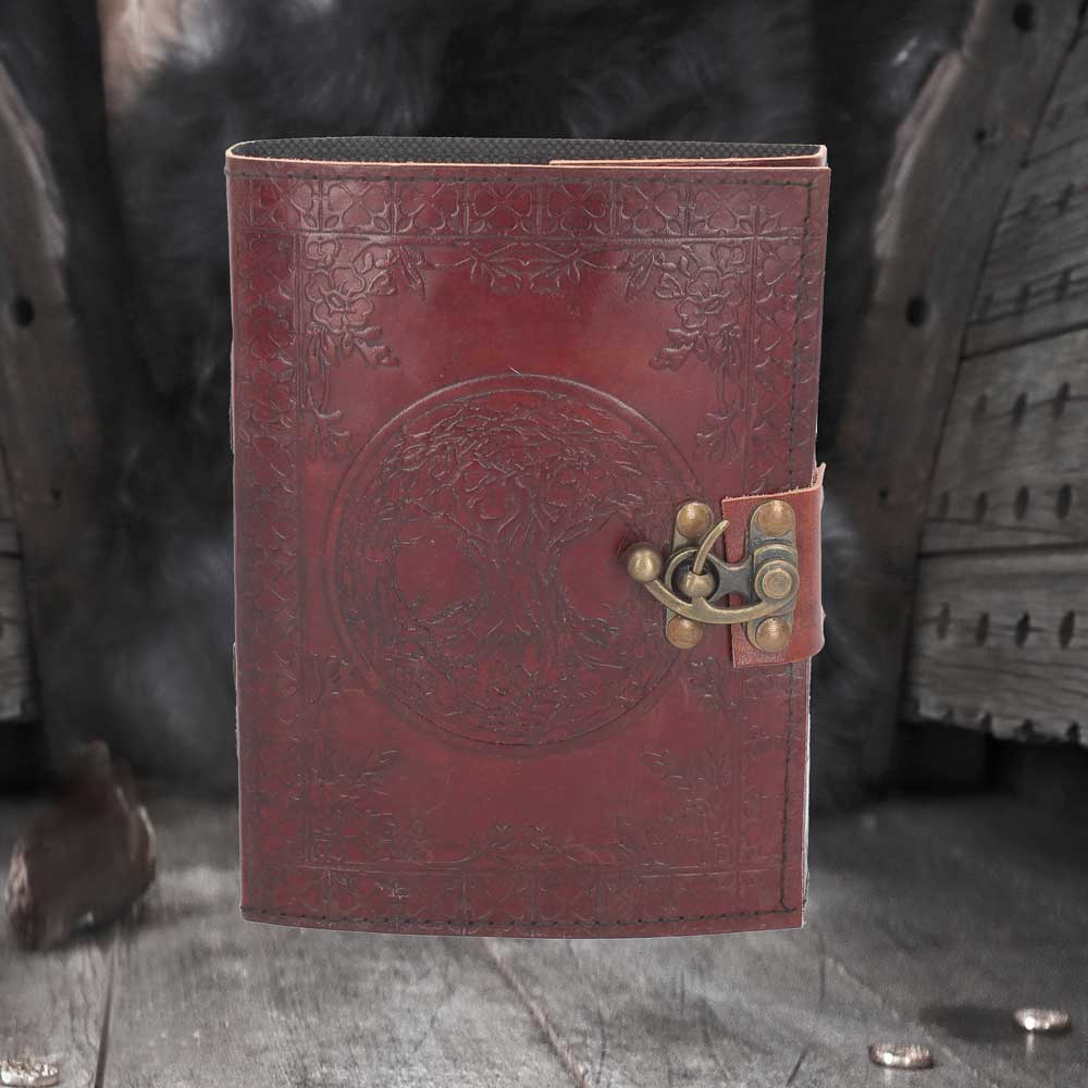 Journal - Tree of Life Leather Journal with lock 21 x 15cm