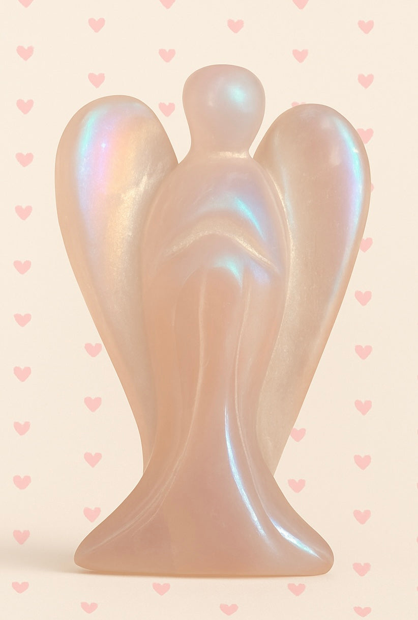 Rose Aura Quartz Angel