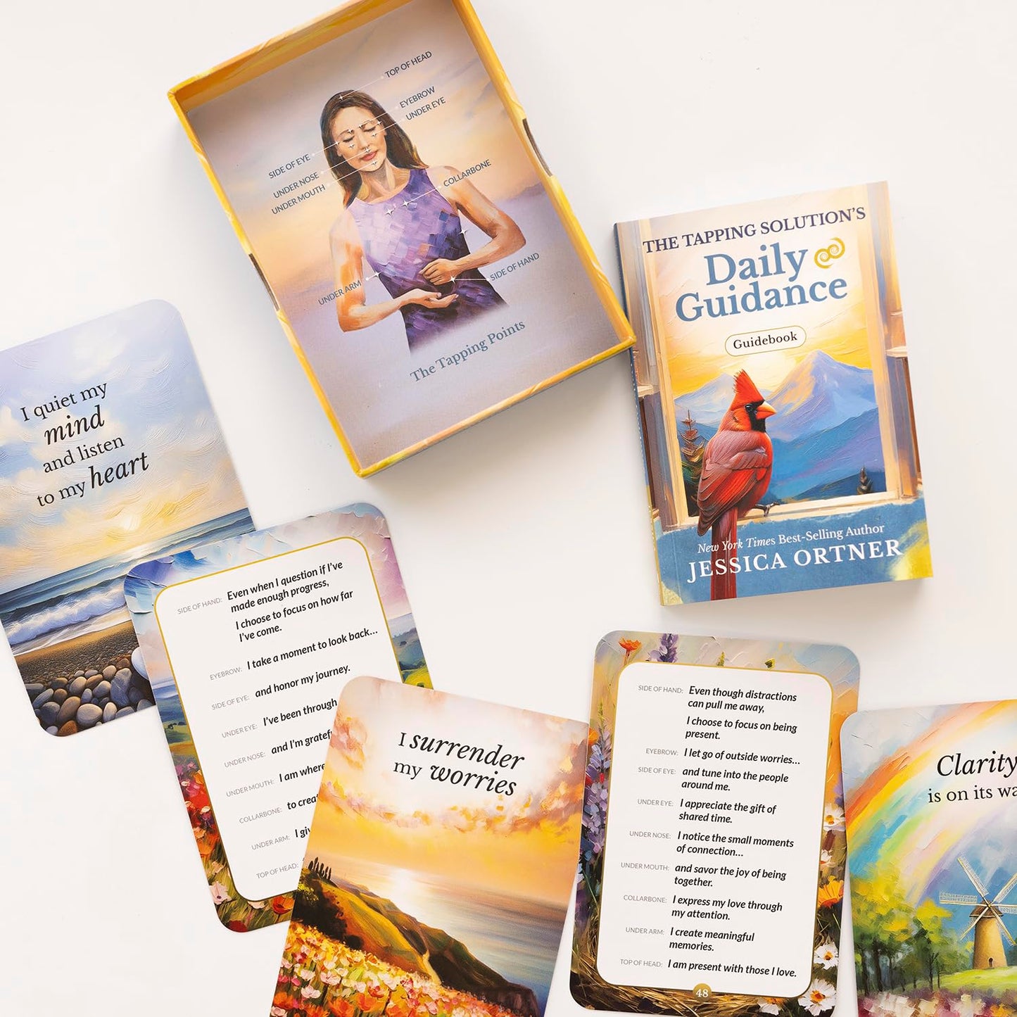 The Tapping Solutions Daily Guidance 52 card deck and guidebook