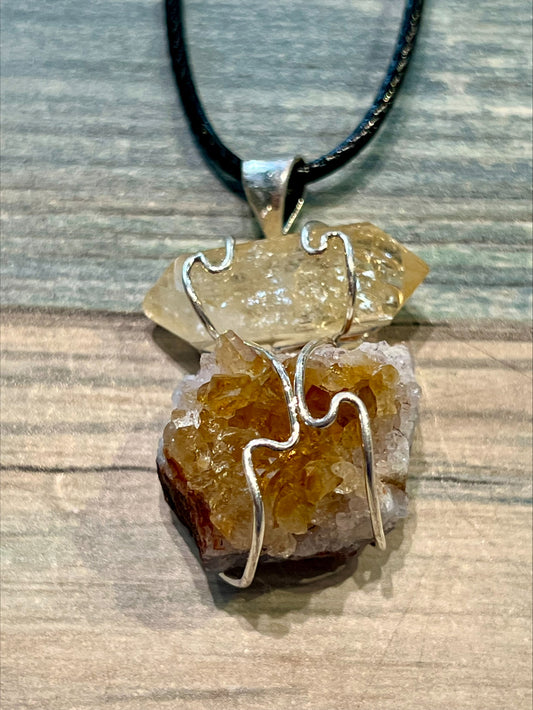 Double Citrine Pendant